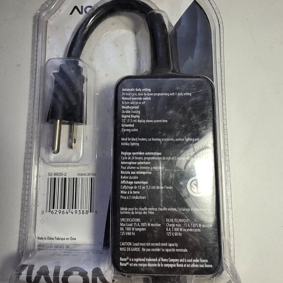 NOMA Outdoor Block Heater Timer (New Sealed) - Picture 5 of 5